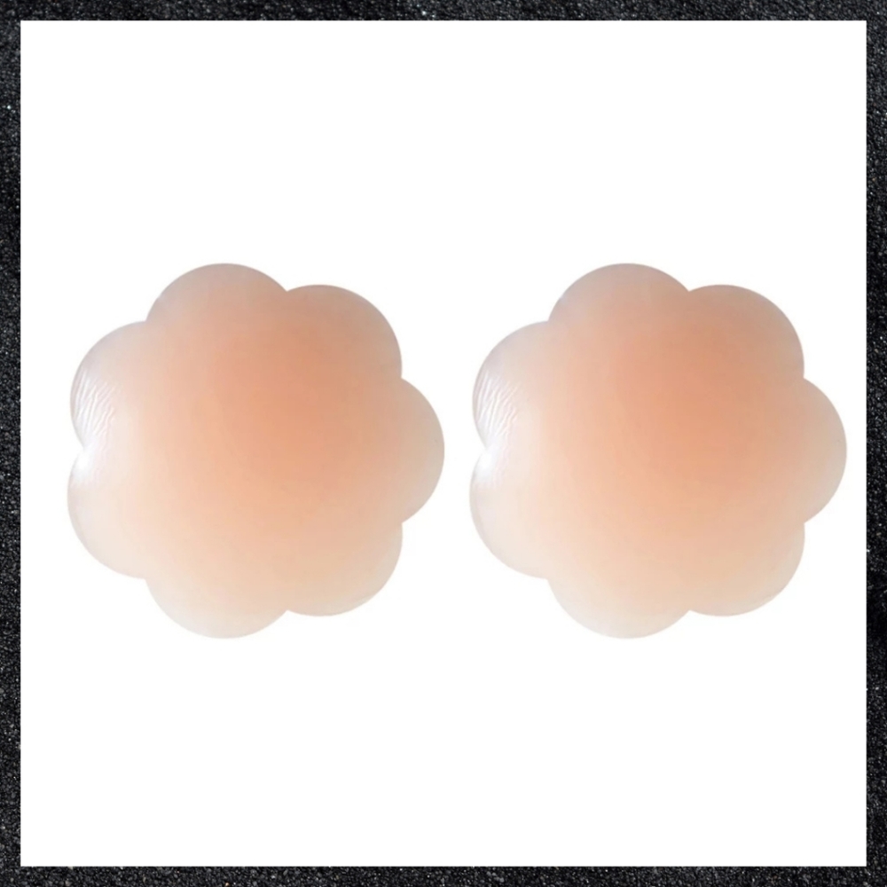 3-Pack Beige Nude Silicone Reusable Nipple Cover Pasties - Picture 3 of 6